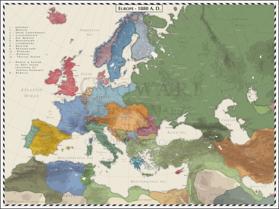Политичка мапа Европе у деценијама уочи Првог светског рата